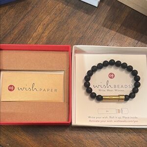 Wishbeads Black Beaded Bracelet